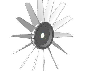 3D модель Крыльчатка вентилятора  диаметр 680 мм