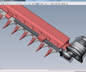 3D модель Режущий аппарат жатки с планетарным приводом ножа