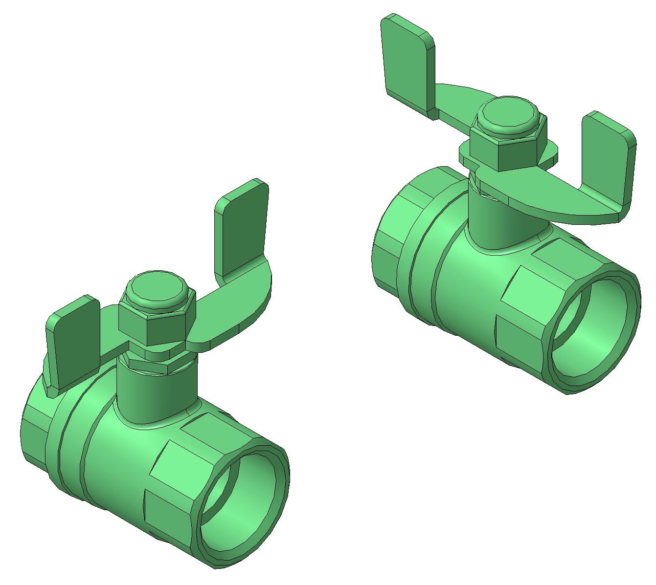 3D модель Кран шаровый Ду15 1/2"