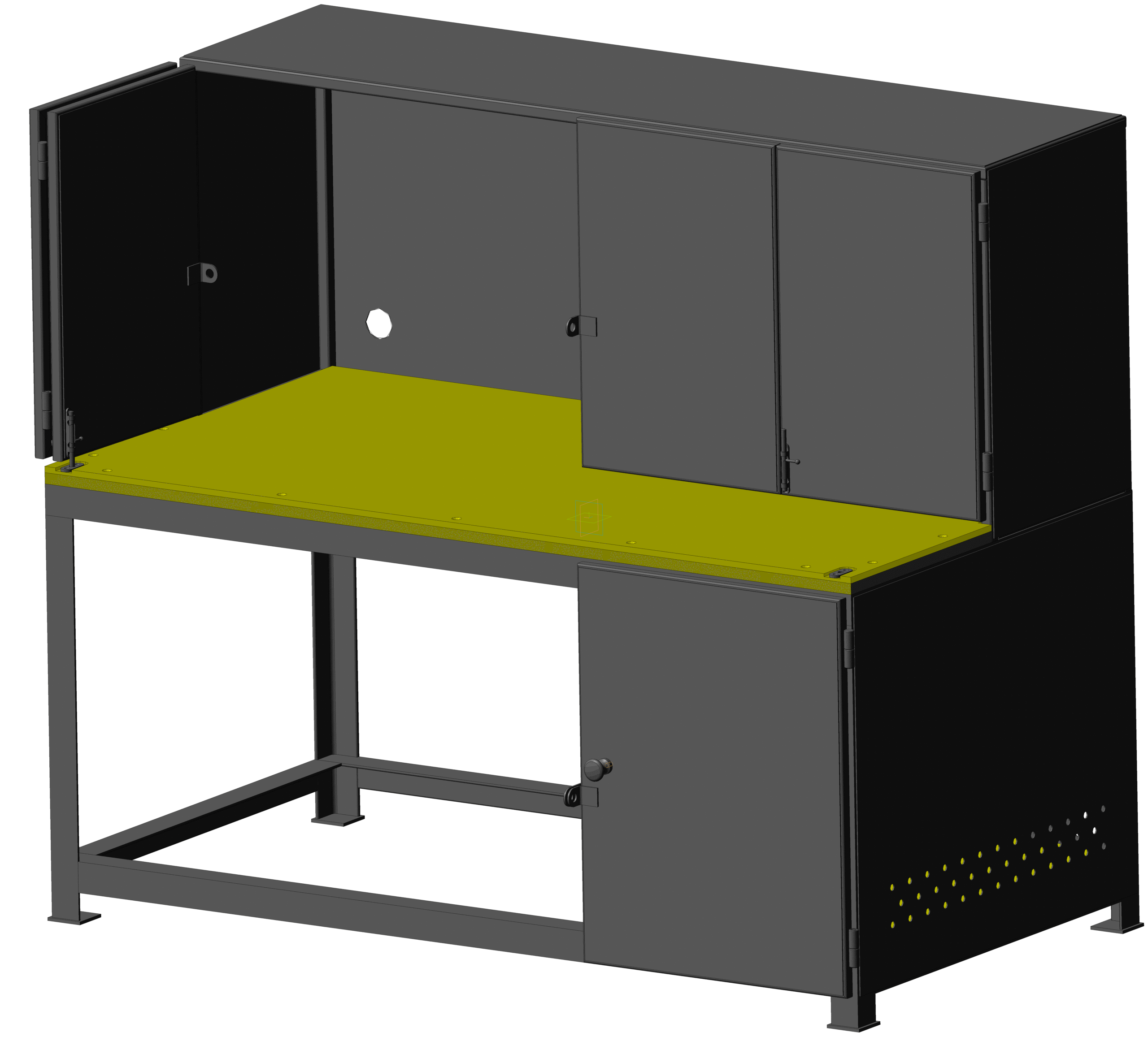 3D модель Стол компьютерный сейфового типа