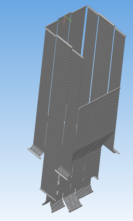 3D модель Топочные экраны БКЗ 420 3D Модель