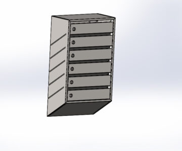 3D модель Почтовый ящик 6 ячеечный