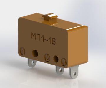 3D модель Микропереключатель МП1-1В ОЮО.360.007 ТУ