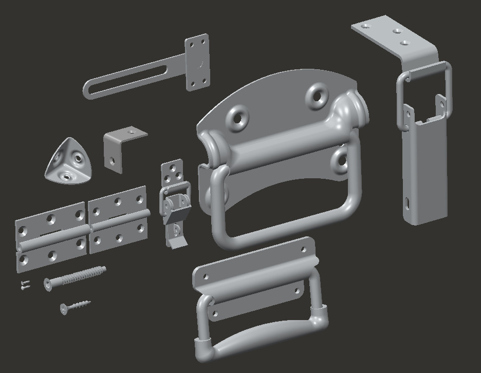 3D модель Параметрические модели, библиотека "Фурнитура"