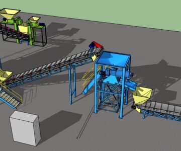 3D модель Цех производства органо-минеральных четырехкомпонентных удобрений