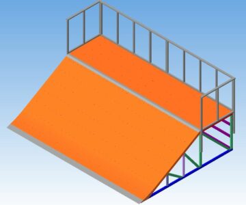 3D модель Разгонная горка для скейт-парка