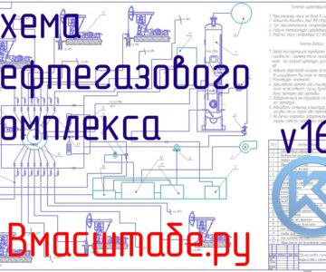 Чертеж Схема нефтегазового комплекса