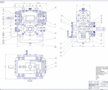 Чертеж "Разработка технологического процесса сборки редуктора ЧН-180"