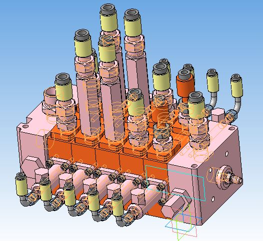 3D модель Гидрораспределитель HC–D16-5 IR 009 (160) С G05