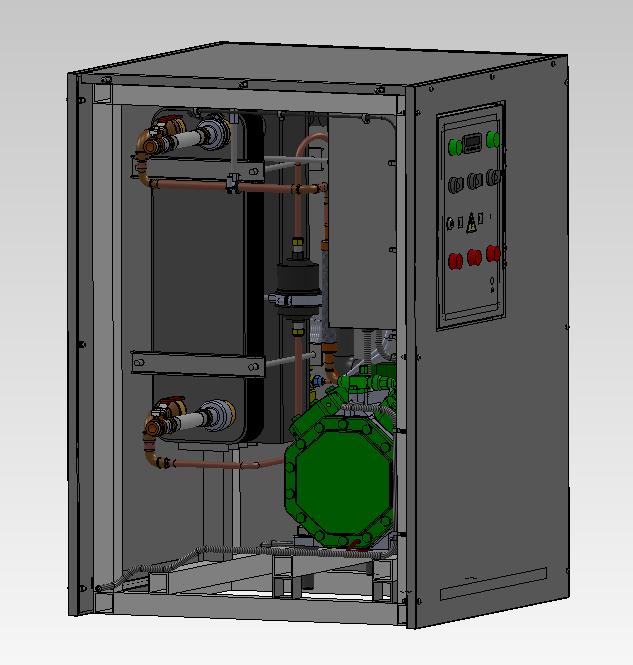 3D модель Тепловой насос на оборудовании Danfos