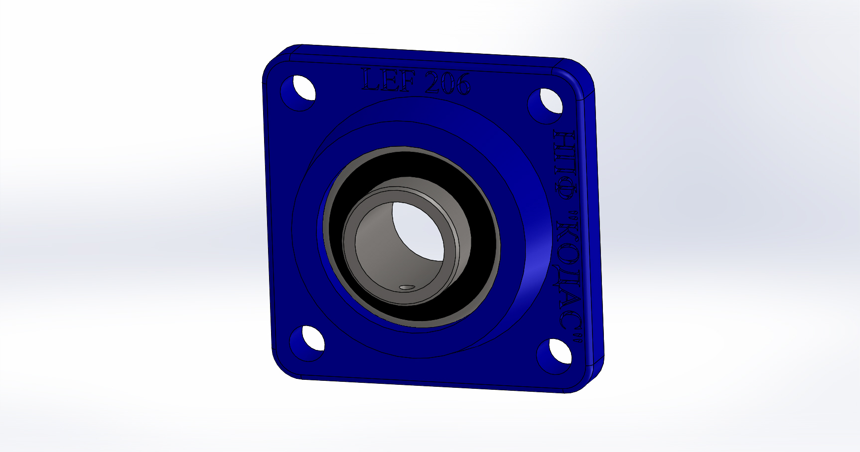 3D модель Подшипниковый узел LEF206