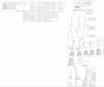 Чертеж Проект производства работ по сборке крана гусеничного МКГ-25