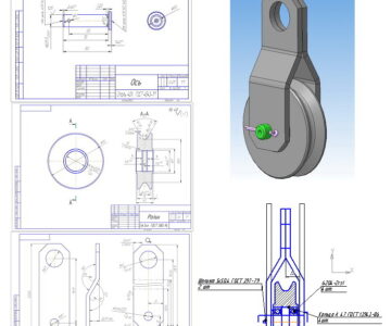 3D модель Ролик (блок): 3D-модель + несколько основных чертежей