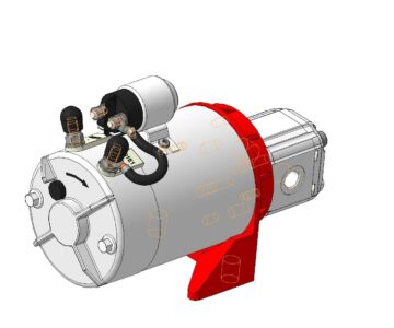 3D модель Насос EP-ES-2,2-C-P с электродвигателем 24В постоянного тока