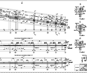 Чертеж Армирование наклонной балки