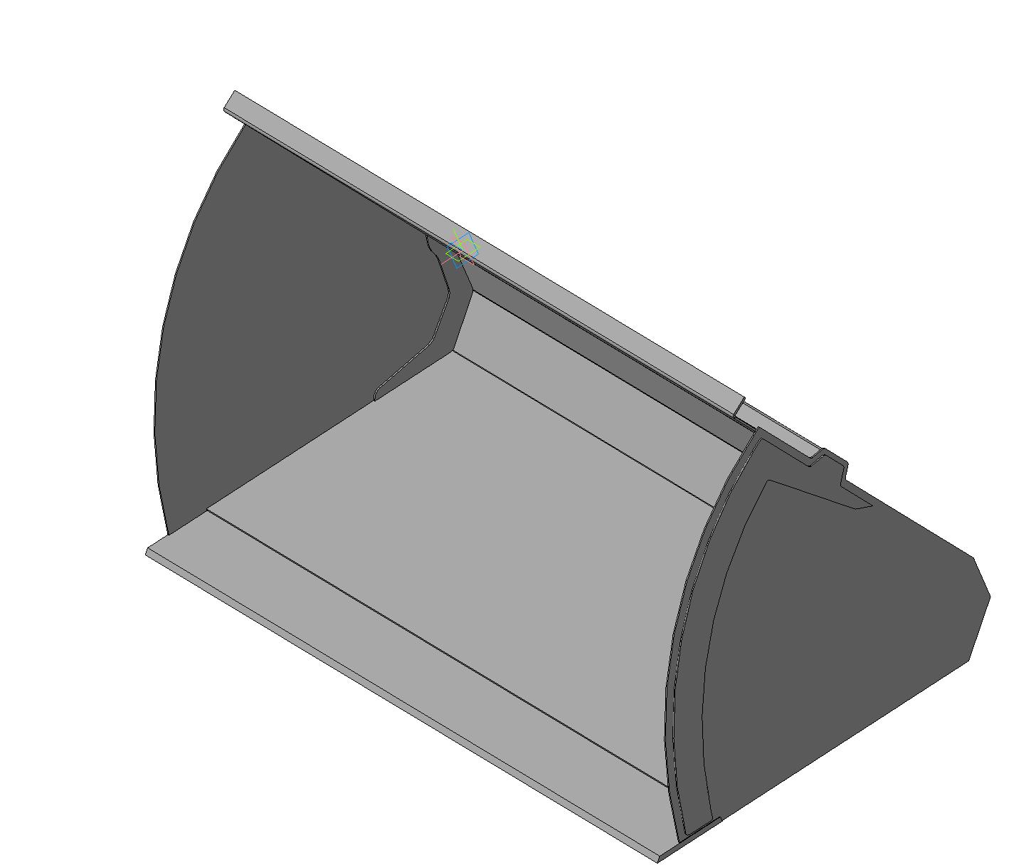 3D модель Ковш фронтального погрузчика l=2000