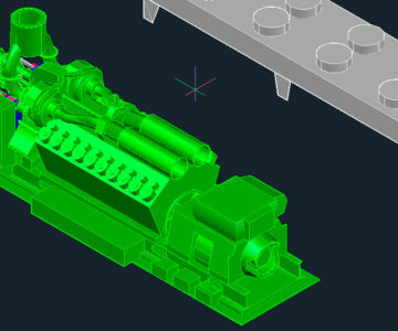 3D модель ГПУ JMS620 с горизонтальным радиатором