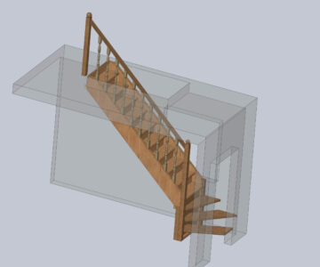 3D модель Лестница Г-образная