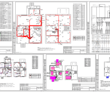 Чертеж Электроснабжение двухэтажного коттеджа