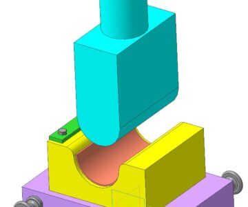 3D модель Штамп для гибки листового материала толщиной 2 мм