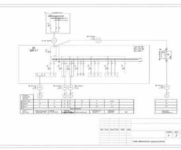 Чертеж Электроснабжение и автоматизация теплового пункта