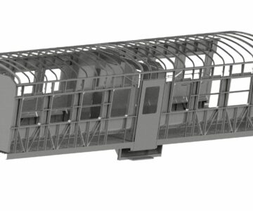 3D модель Кузов вагона электромотрисы