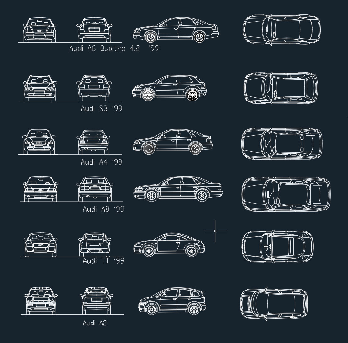 Чертеж Сборник автомобилей Audi