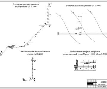 Чертеж Курсовая работа по Водоснабжению и Водоотведению