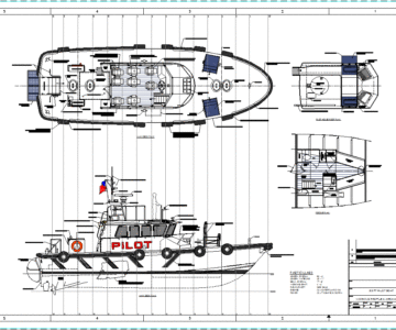 Чертеж Лоцманский катер 53 фута (pilot boat)