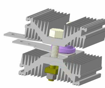 3D модель 3D-модель диода Д243 с охладителем О-143