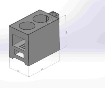 3D модель Печка буржуйка  300х405х500 мм