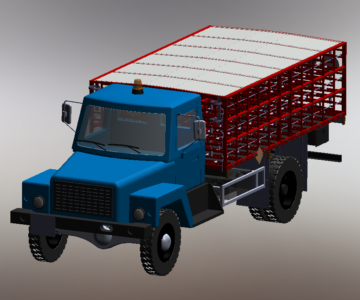 3D модель Кассета для транспортировки газовых баллонов (50 литров).