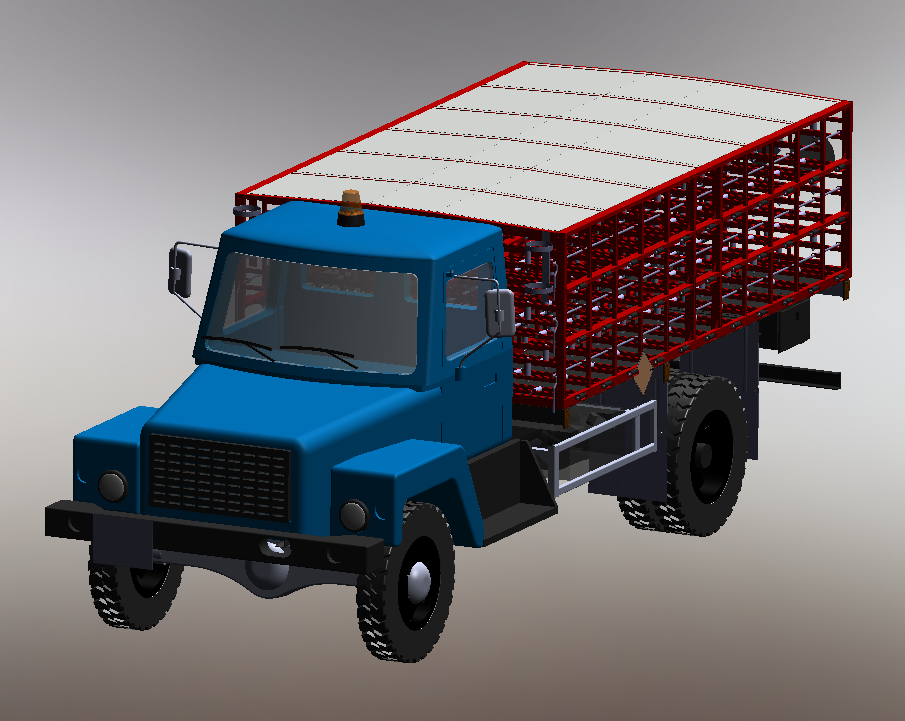 3D модель Кассета для транспортировки газовых баллонов (50 литров).