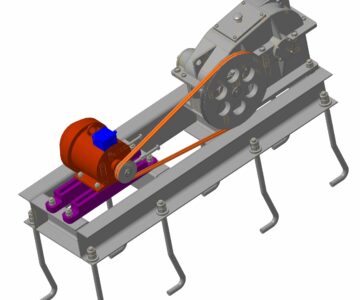 3D модель Привод с двухступенчатым цилиндрическим редуктором