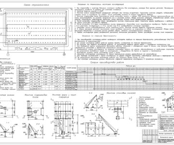 Чертеж Технологическая карта на монтаж строительных конструкций промышленного здания