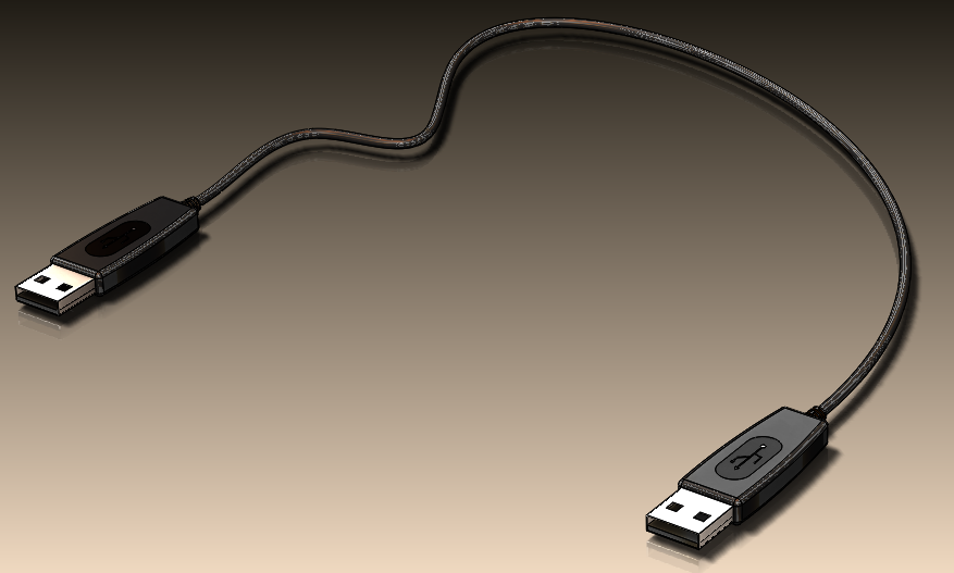 3D модель USB кабель