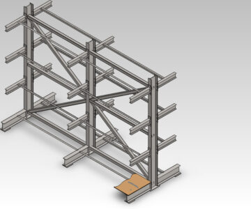 3D модель Стеллаж консольный 2100х500х2450