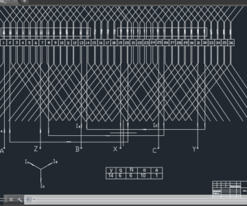 Чертеж Расчёт обмотки статора трёхфазного асинхронного двигателя
