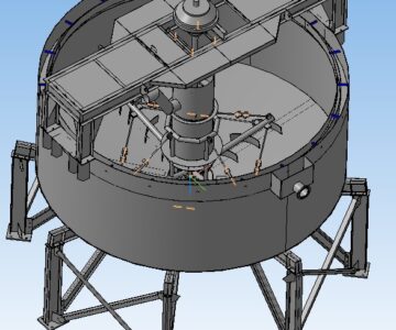 3D модель Сгуститель одноярусный с центральным приводом Ц6М1