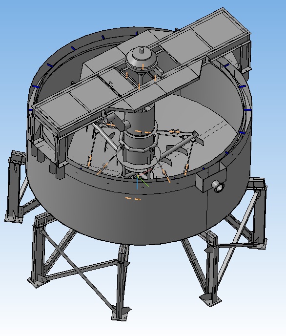 3D модель Сгуститель одноярусный с центральным приводом Ц6М1