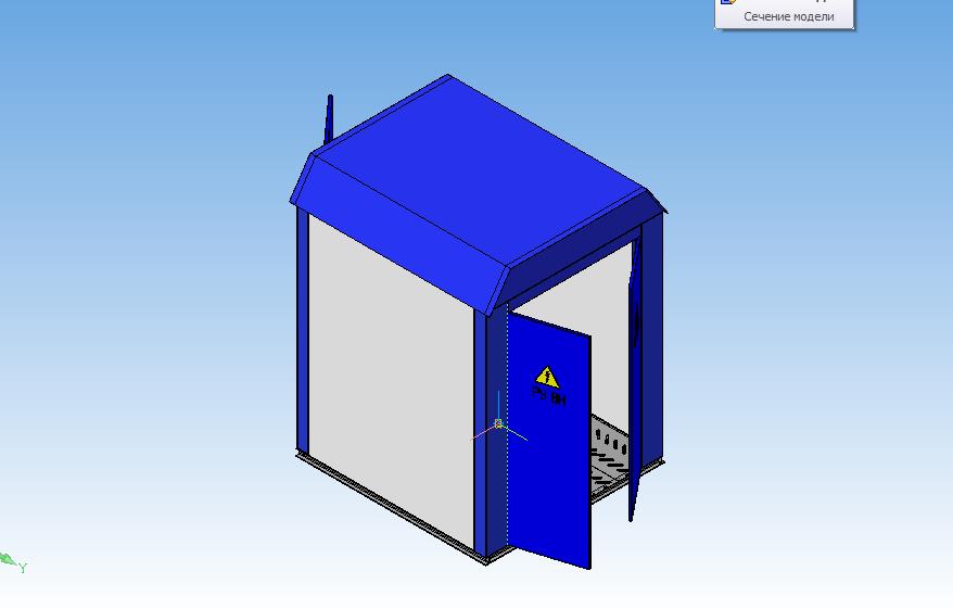 3D модель Подстанция КТП 630 10/0,4 с трансорматором