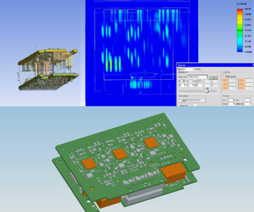 3D модель Определение распространения тепловых воздействий на соединяющие каналы электронных плат