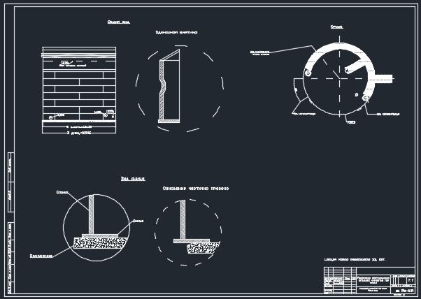 Чертеж Курсовой проект: Организация работ по ремонту вертикального цилиндрического резервуара