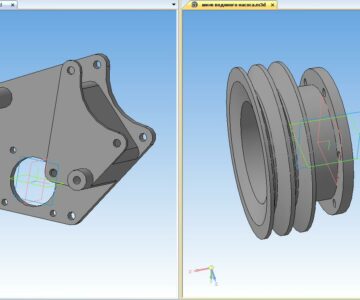 3D модель Установка компрессора кондиционера на двигатели Д-240...245