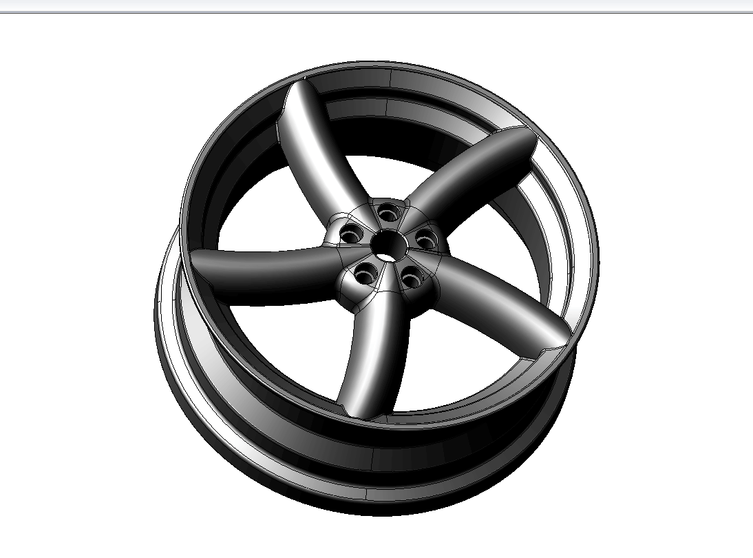 3D модель Автомобильный диск 17 в 3D