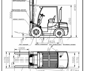 Чертеж Расчет механизмов вилочного погрузчика 2,6т