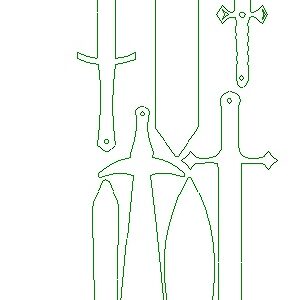Чертеж Боевые мечи