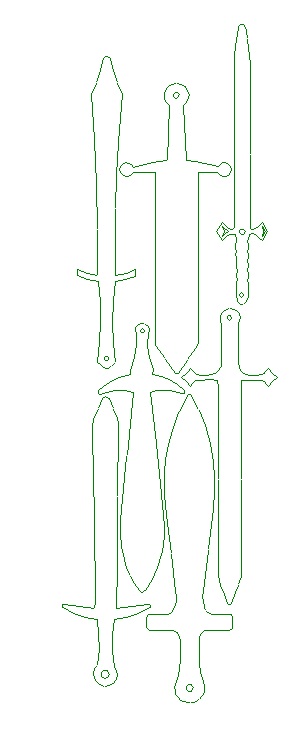 Чертеж Боевые мечи