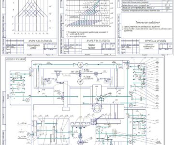 Чертеж Разработка кинематической схемы двухстоечного токарно-карусельного станка