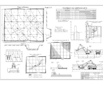 Чертеж Курсовой проект с технологии строительного производства на тему «Земляные работы»